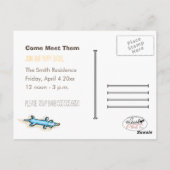 Dachshund New Puppy Social Briefkaart (Achterkant)