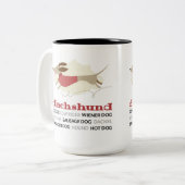 Dachshund Nicknames Tweekleurige Koffiemok (Voorkant links)