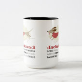 Dachshund Nicknames Tweekleurige Koffiemok (Center)