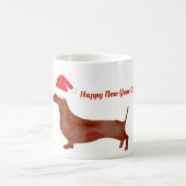 Dachshund Nieuwjaar aangepaste Mok (Center)