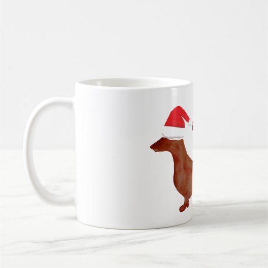 Dachshund Nieuwjaar aangepaste Mok (Links)