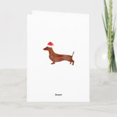 Dachshund, Nieuwjaar Custom Wenskaart Kaart (Achterkant)