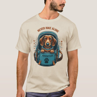 Dachshund nooit alleen wandelen t-shirt
