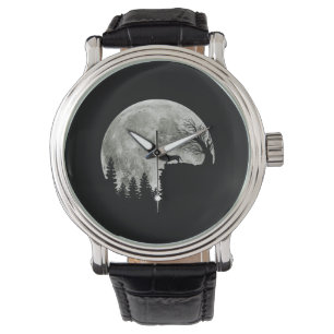 Dachshund On Mountain Halloween Graphic Tees Gifts Horloge