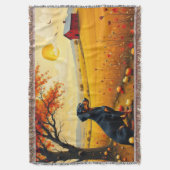 Dachshund on the farm at sunset deken (Voorkant Verticaal)