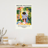 Dachshund on Toilet Wall Art - Funny Matisse Poster (Keuken)