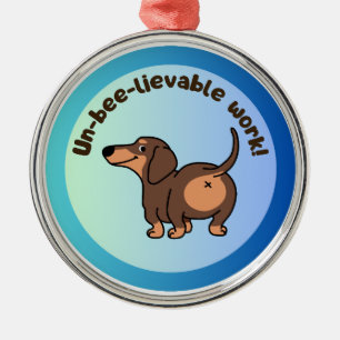 Dachshund ongelooflijk werk metalen ornament