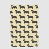 Dachshund ontwerp elke kleur achtergrond golfhanddoek (Voorkant)