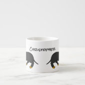 Dachshund ontwerp gepersonaliseerd espresso kop (Voorkant)