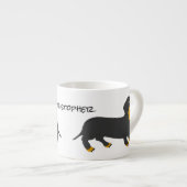 Dachshund ontwerp gepersonaliseerd espresso kop (Voorkant rechts)