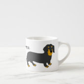 Dachshund ontwerp gepersonaliseerd espresso kop (Rechts)