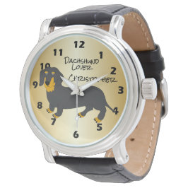 Dachshund ontwerp gepersonaliseerd horloge