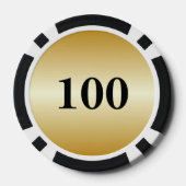 Dachshund ontwerp gepersonaliseerd poker chips (Achterkant)