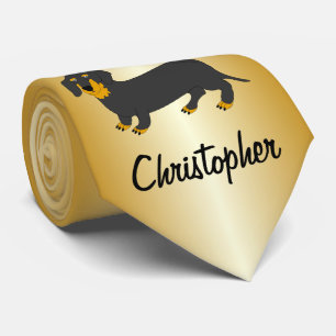 Dachshund ontwerp gepersonaliseerd stropdas