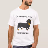 Dachshund ontwerp gepersonaliseerd t-shirt (Voorkant)
