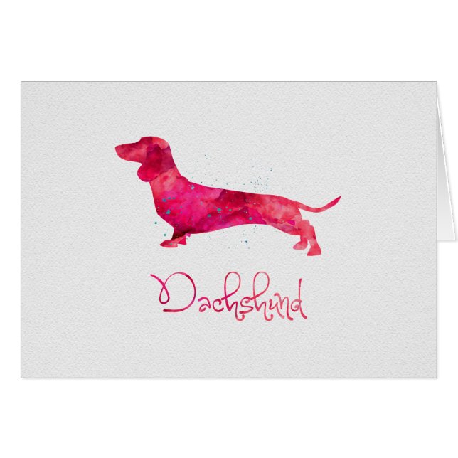 Dachshund - Ontwerp van Waterverf (Voorkant Horizontaal)