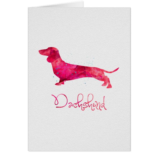 Dachshund - Ontwerp van Waterverf (Voorkant)