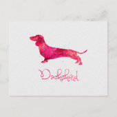 Dachshund - Ontwerp van Waterverf Briefkaart (Voorkant)