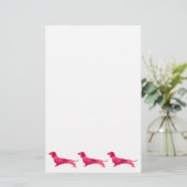 Dachshund - Ontwerp van Waterverf Briefpapier (Staand voorkant)