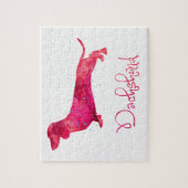 Dachshund - Ontwerp van Waterverf Legpuzzel (Verticaal)