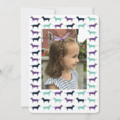 Dachshund ook bekend als Wiener Dog Birthday Invit Kaart (Achterkant)