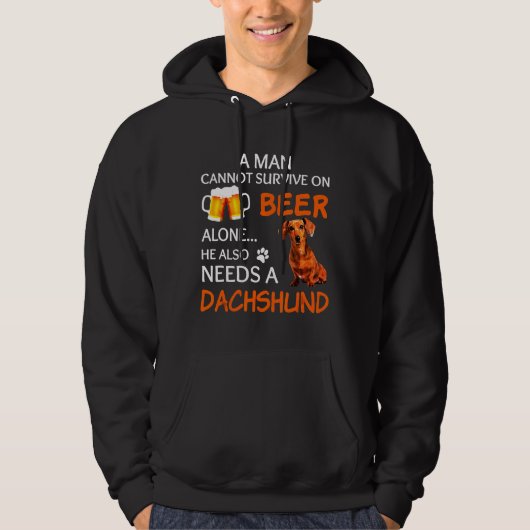 Dachshund Ook Hoodie (Voorkant)