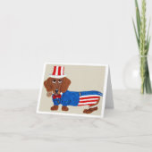 Dachshund Oom Sam Uitnodiging (Voorkant)