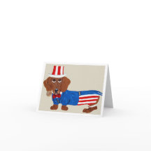 Dachshund Oom Sam Uitnodiging