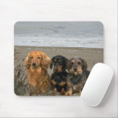 Dachshund op Beach Mousepad Muismat (Met muis)