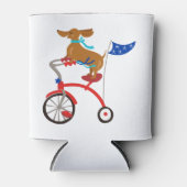 Dachshund op Bike Blikjeskoeler (Voorkant)