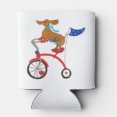 Dachshund op Bike Blikjeskoeler (Achterkant)