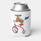 Dachshund op Bike Blikjeskoeler (Blikje Achterkant)