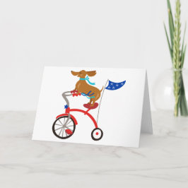 Dachshund op Bike Kaart