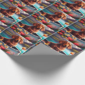 Dachshund op een peddel: Een Schilderachtig avontu Cadeaupapier (Hoek)
