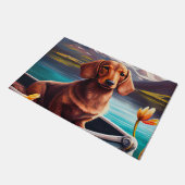 Dachshund op een peddel: Een Schilderachtig avontu Deurmat (Schuin)