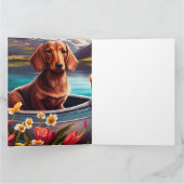Dachshund op een peddel: Een Schilderachtig avontu Kaart (Binnen)