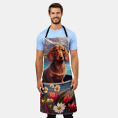 Dachshund op een peddel: Een Schilderachtig avontu Schort (Gedragen)