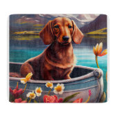 Dachshund op een peddel: Een Schilderachtig avontu Snijplank (Voorkant)