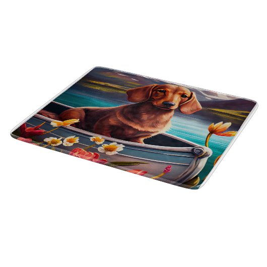 Dachshund op een peddel: Een Schilderachtig avontu Snijplank (Hoek)