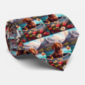 Dachshund op een peddel: Een Schilderachtig avontu Stropdas (Opgerold)