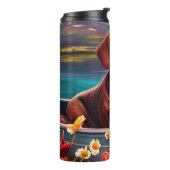 Dachshund op een peddel: Een Schilderachtig avontu Thermosbeker (Gedraaid links)