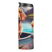 Dachshund op een peddel: Een Schilderachtig avontu Thermosbeker (Geroteerd rechts)