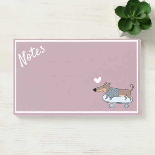 Dachshund op skateboard Post-it Notes (Kantoor)