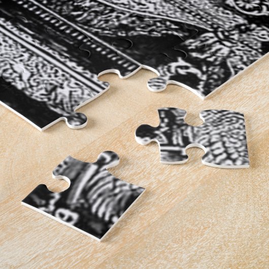 Dachshund op troon Crown Dog Legpuzzel (Zijkant)