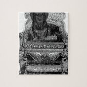 Dachshund op troon Crown Dog Legpuzzel (Verticaal)