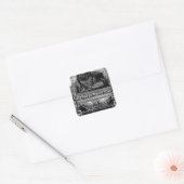 Dachshund op troon kroonhond vierkante sticker (Envelop)