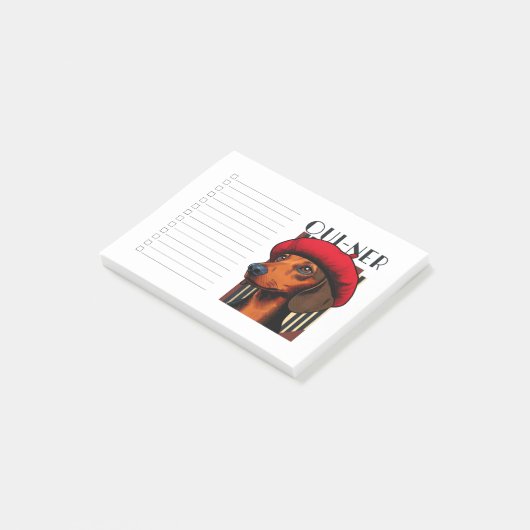 Dachshund Oui-Ner Takenlijst Post-it® Notes (Schuin)