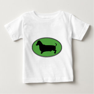 Dachshund Oval Green-Plain