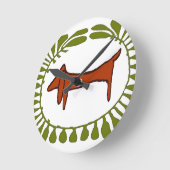 Dachshund Oval Ronde Klok (Hoek)