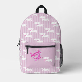 Dachshund Overnight Treat en benodigdheden Zak Bedrukte Rugzak